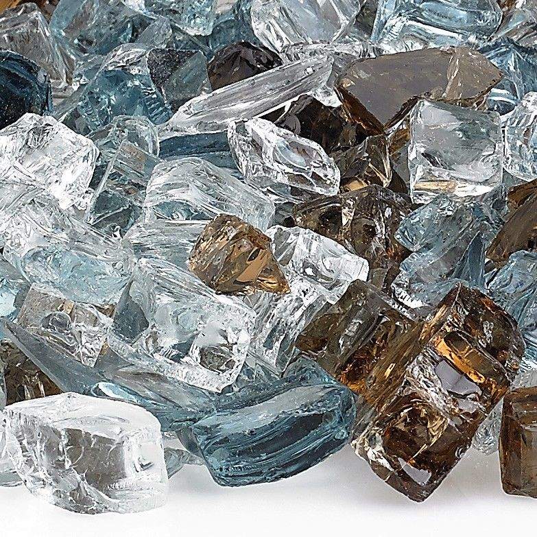 American Fire Glass 1/2-Inch Premium Fire Glass, 10-Pounds, Bali Reflective