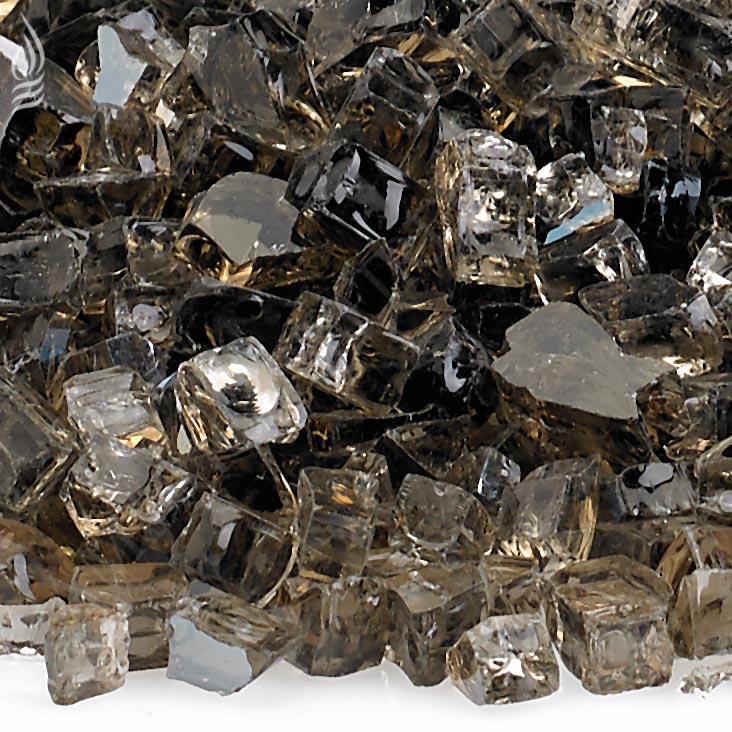 American Fire Glass 1/4-Inch Premium Fire Glass, 10-Pounds, Bronze Reflective