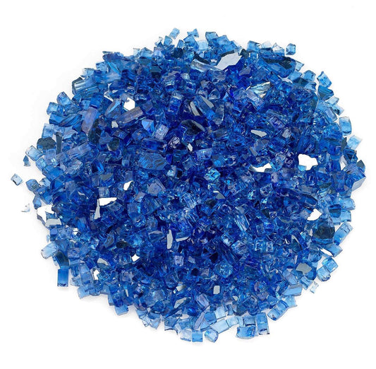 American Fire Glass 1/4-Inch Premium Fire Glass, 10-Pounds, Cobalt Blue Reflective