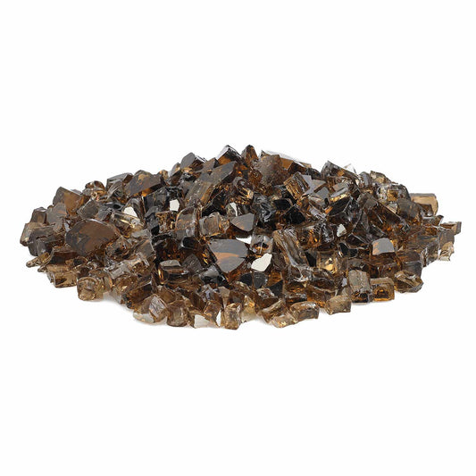 American Fire Glass 1/2-Inch Premium Fire Glass, 10-Pounds, Copper Reflective
