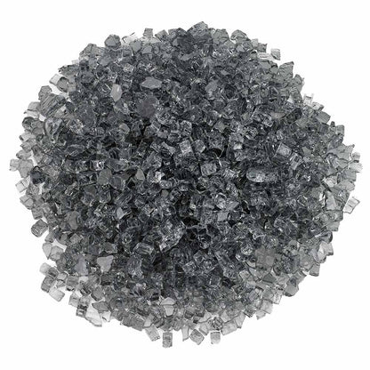 American Fire Glass 1/4-Inch Classic Fire Glass, 10-Pounds, Grey