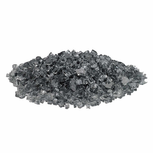 American Fire Glass 1/4-Inch Classic Fire Glass, 10-Pounds, Grey