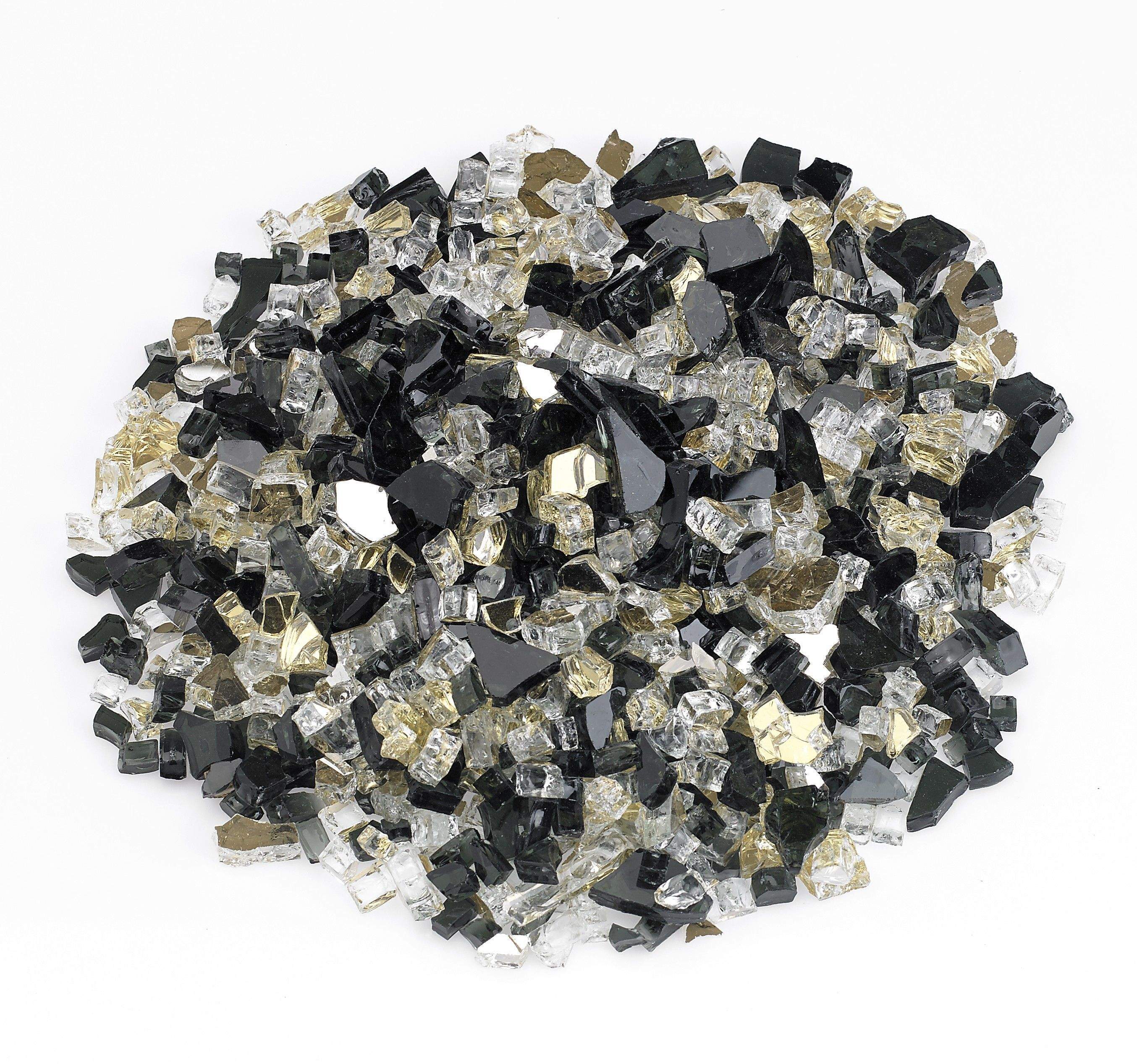 American Fire Glass 1/2-Inch Premium Fire Glass, 10-Pounds, Las Vegas Reflective
