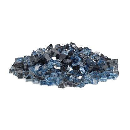 American Fire Glass 1/2-Inch Premium Fire Glass, 10-Pounds, Maui Breeze Reflective