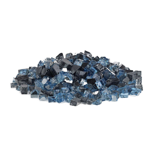 American Fire Glass 1/2-Inch Premium Fire Glass, 10-Pounds, Maui Breeze Reflective