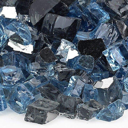 American Fire Glass 1/2-Inch Premium Fire Glass, 10-Pounds, Maui Breeze Reflective