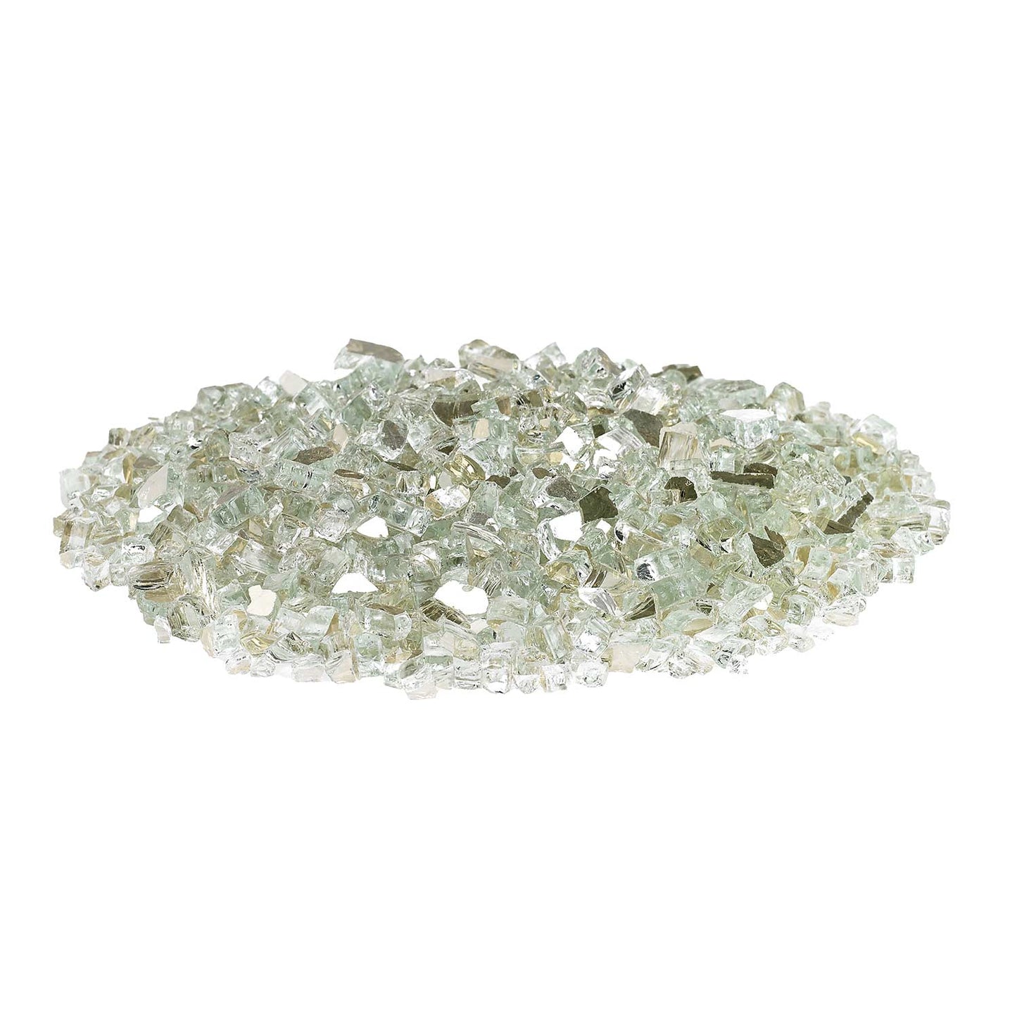 American Fire Glass 1/4-Inch Premium Fire Glass, 10-Pounds, Platinum Reflective