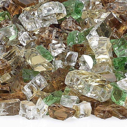 American Fire Glass 1/2-Inch Premium Fire Glass, 10-Pounds, Yosemite Reflective