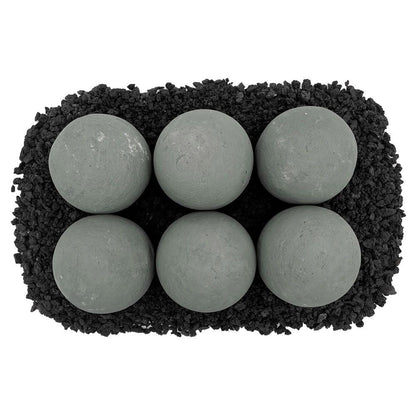 American Fire Glass Lite Stone Balls, 6 Stone Set