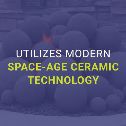 American Fire Glass Lite Stone Balls, 6 Stone Set