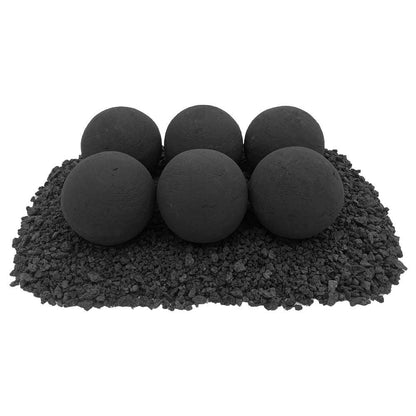 American Fire Glass Lite Stone Balls, 6 Stone Set