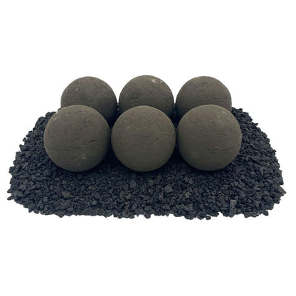 American Fire Glass Lite Stone Balls, 6 Stone Set