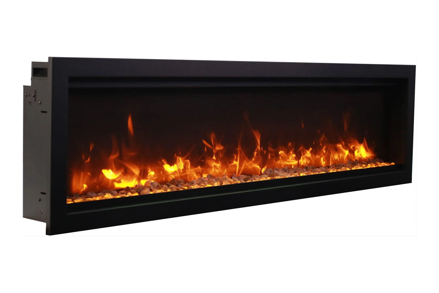 Amantii Symmetry Bespoke 50'' Wall Mount / Recessed Linear Indoor/Outdoor Electric Fireplace