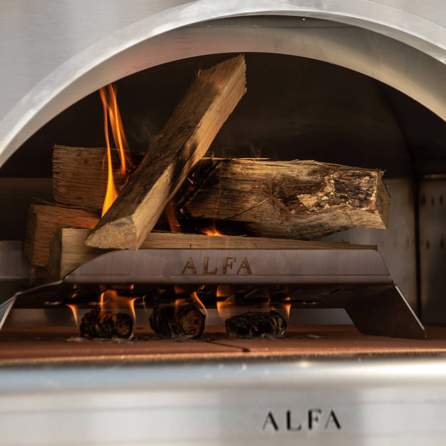 Alfa 4 Pizze 31-Inch Countertop Wood-Fired Pizza Oven