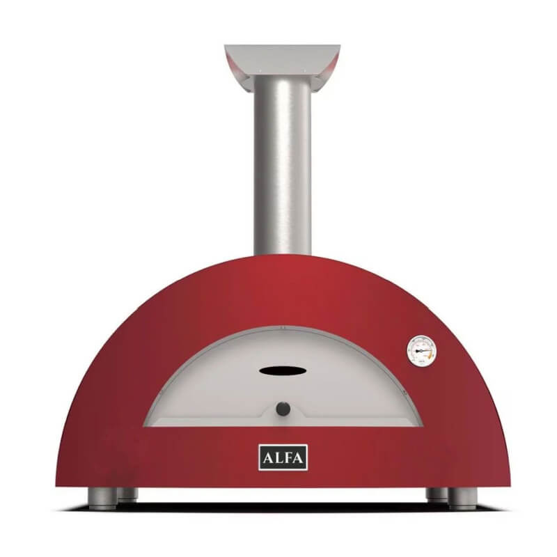 Alfa Moderno 3 Pizze Ruby Red Wood-Fired Pizza Oven