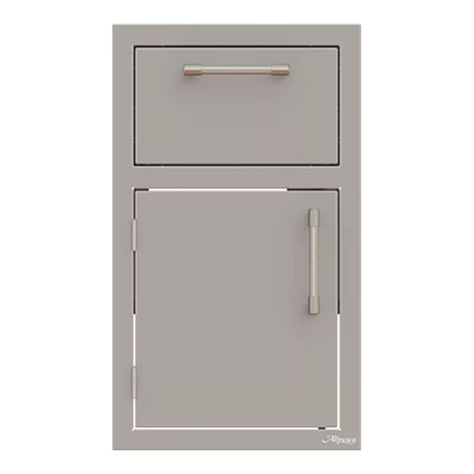 Alfresco 17-Inch Stainless Steel Left-Hinged Soft-Close Door & Drawer Combo