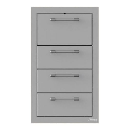 Alfresco 17-Inch Stainless Steel Triple Drawer & Paper Towel Holder Combo