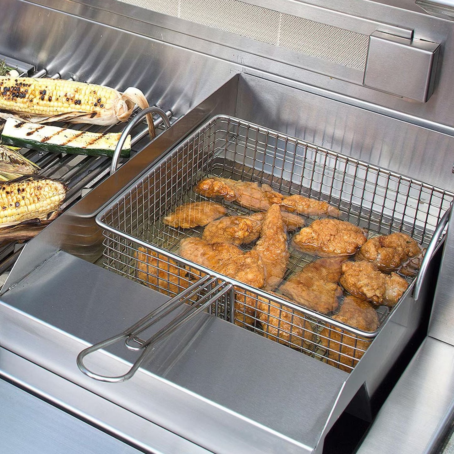 Alfresco Grill Mounted Steamer/Fryer