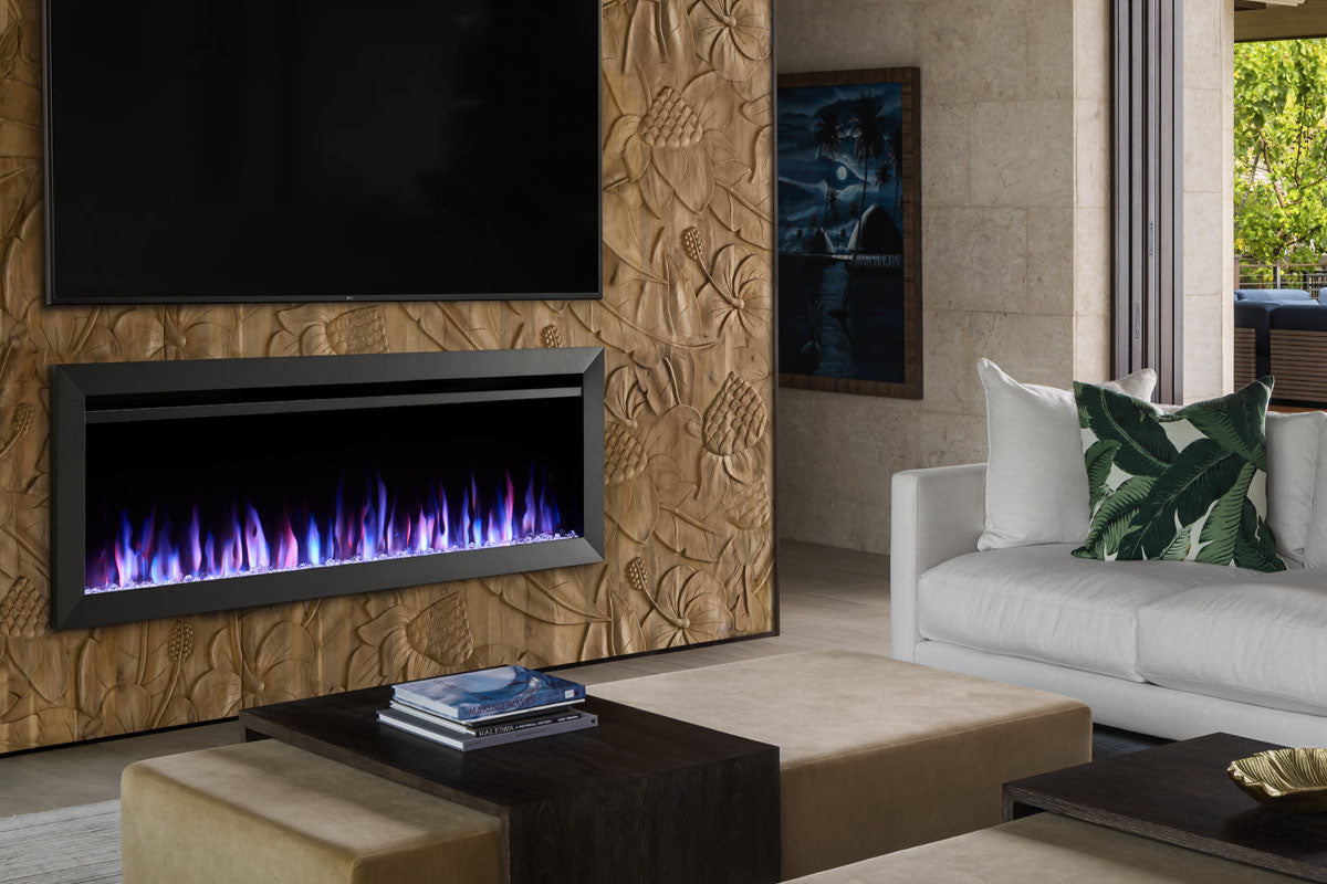 SimpliFire Allusion Slim 50'' Wall Mount / Recessed Electric Fireplace