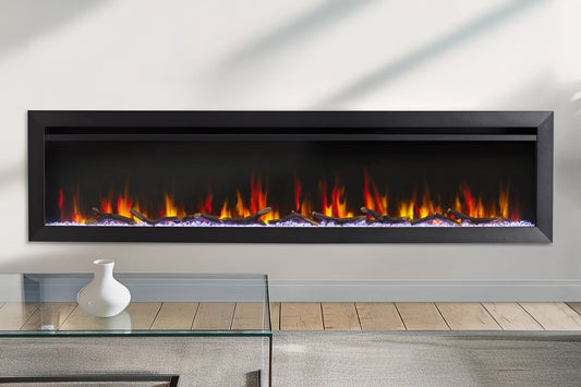 SimpliFire Allusion Slim 72'' Wall Mount / Recessed Electric Fireplace