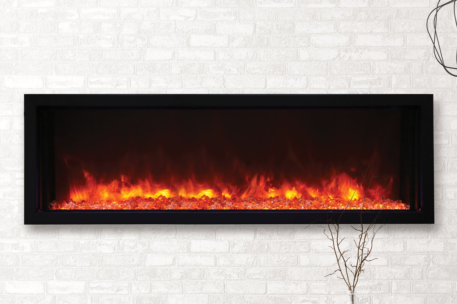 Amantii Panorama 50 inch Extra Slim Built-in Indoor/Outdoor Linear Electric Fireplace