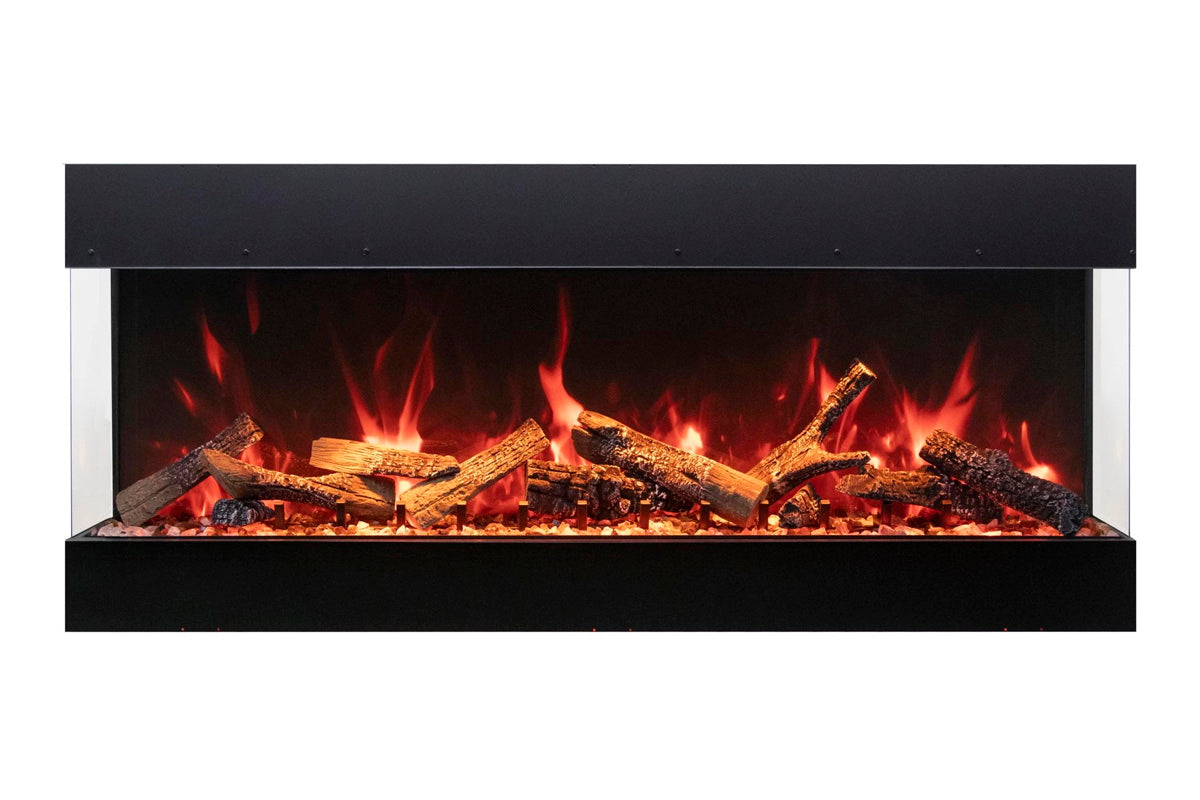 Amantii Tru View Bespoke 75-inch 3-Sided Built In Indoor/Outdoor Electric Fireplace