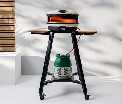 Gozney White Arc XL Pizza Oven on Gozney Pizza Stand - Lifestyle Image