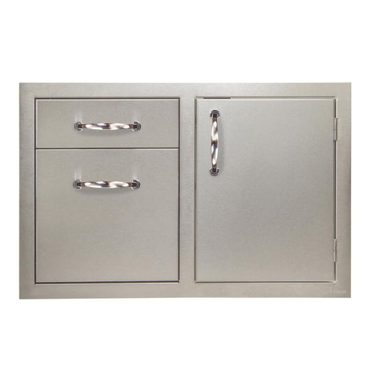 Artisan 32-Inch Soft-Close Right Hinge Door & Double Drawer Combo