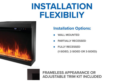 Napoleon Astound 50" FlexMount Smart Multi-Side Wall Mount | Recessed Electric Fireplace