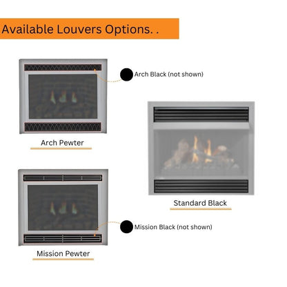 Empire Breckenridge Deluxe 32" Vent Free Gas Fireplace with Louvers