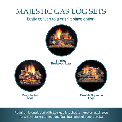 Majestic Royalton 36-Inch Radiant Wood Burning Fireplace