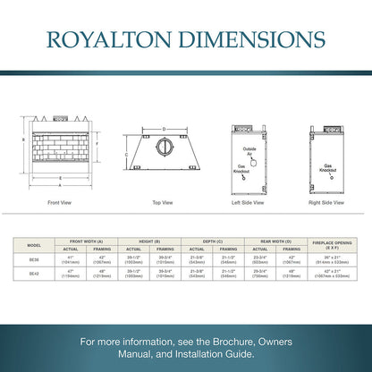 Majestic Royalton 36-Inch Radiant Wood Burning Fireplace