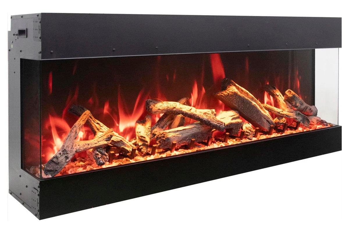 Amantii Tru View Bespoke 75-inch 3-Sided Built In Indoor/Outdoor Electric Fireplace