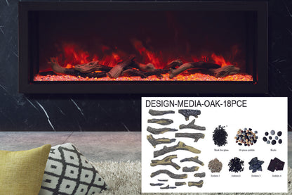 Amantii Panorama 50-inch Built-in Tall & Deep Indoor/Outdoor Linear Electric Fireplace