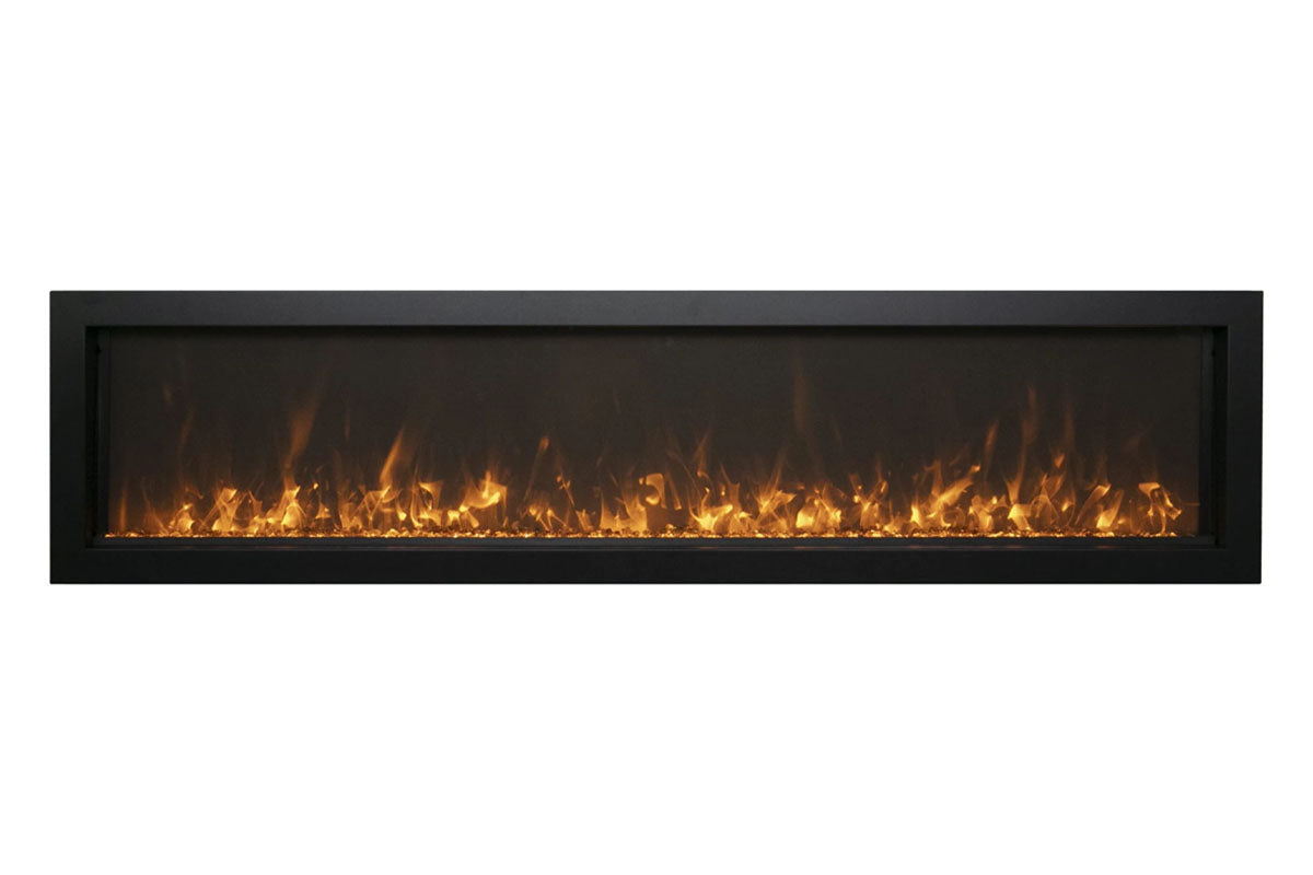 Amantii Panorama 60 inch Extra Slim Built-in Indoor/Outdoor Linear Electric Fireplace