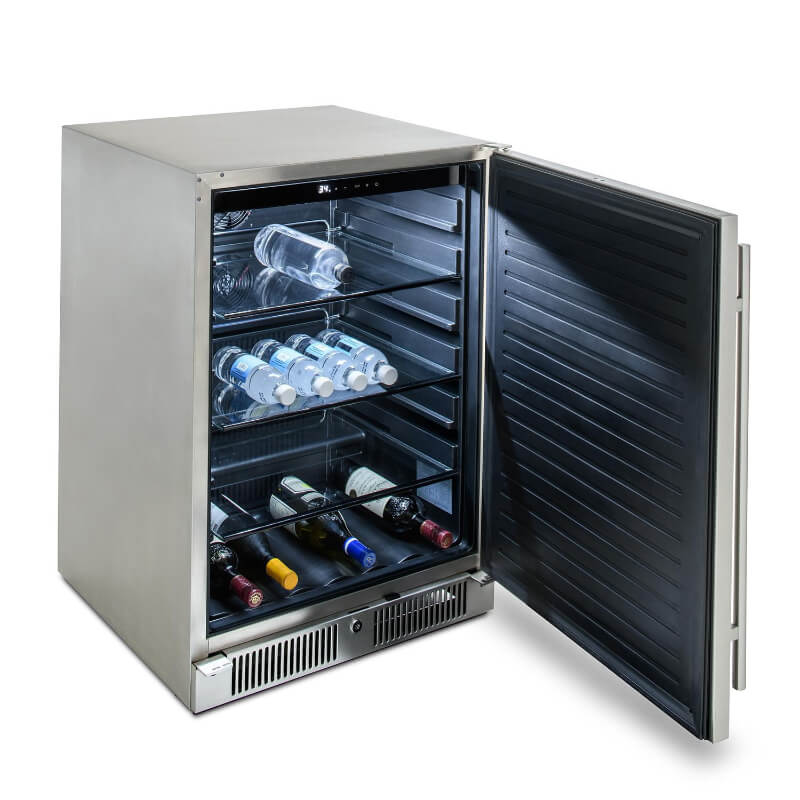 Blaze Golden Hour 10-Ft Outdoor Kitchen Island w/ 32-Inch Premium LTE+ Grill, Fridge, Sink in Gunmetal w/ Aeris Countertop