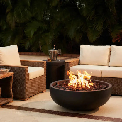 Blaze 38" Round Concrete Gas Fire Bowl