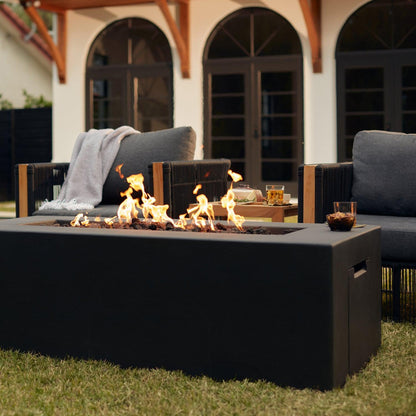 Blaze 60" Rectangular Concrete Gas Fire Pit Table