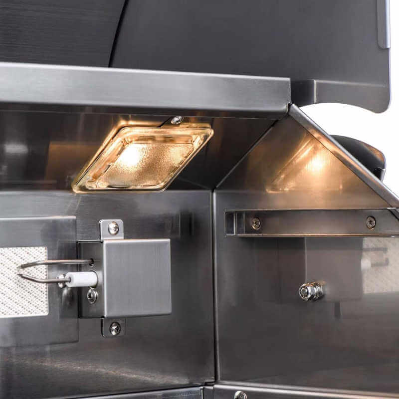 Blaze Golden Hour 10-Ft Outdoor Kitchen Island w/ 32-Inch Premium LTE+ Grill, Fridge, Sink in Gunmetal w/ Aeris Countertop