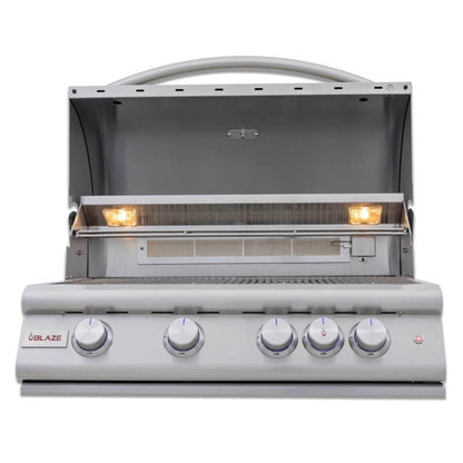 Blaze Premium LTE+ Marine 32 Inch 4-Burner Gas Built In Grill With Ceramic Flame Tamers