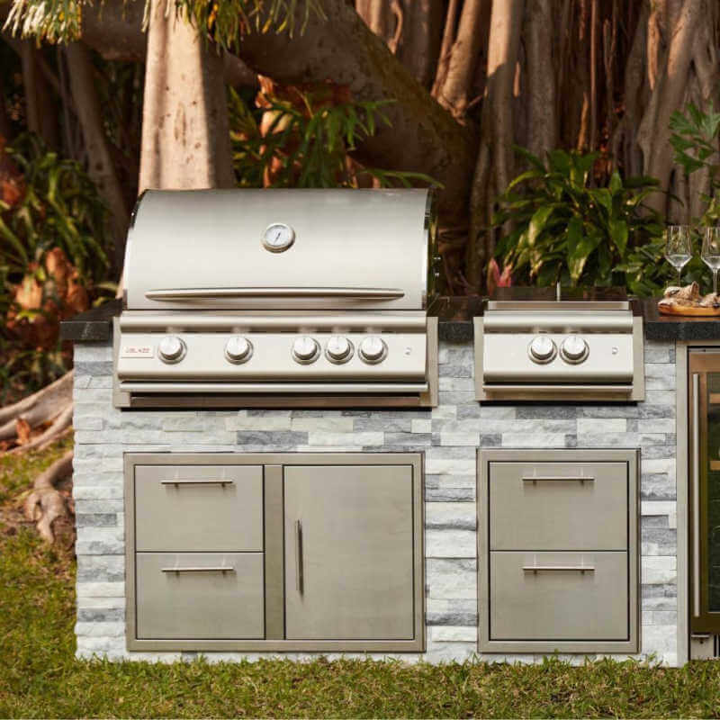 Blaze Premium LTE+ Marine 32 Inch 4-Burner Gas Built In Grill With Ceramic Flame Tamers