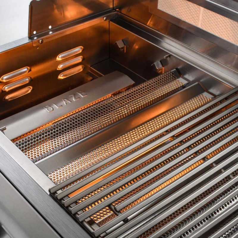 Blaze Premium LTE+ Marine 32 Inch 4-Burner Gas Built In Grill With Ceramic Flame Tamers
