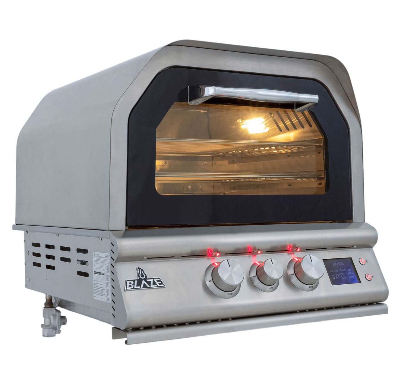 Blaze Premium 26-Inch Built-In Gas Outdoor Pizza Oven with Bluetooth Probes