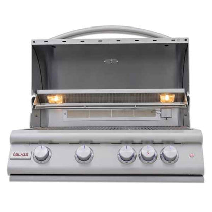 Blaze Premium LTE+ 32-Inch Gas Grill W/ Rear Infrared Burner & Lift-Assist Hood - BLZ-4LTE3
