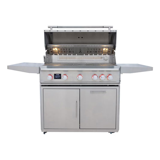 Blaze LTE PRO 40-Inch 5-Burner Freestanding Gas Grill w/ Digital Temperature Screen & Rear Infrared Burner