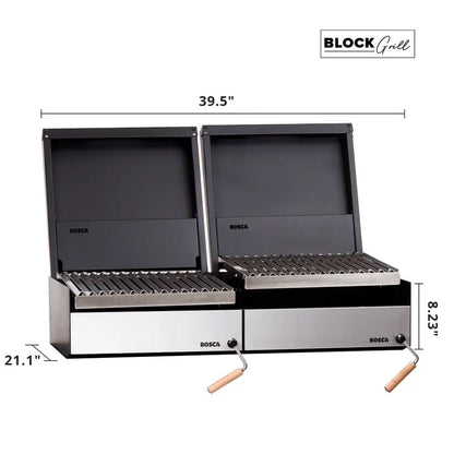 Bosca Pack Block 500 20" + Block 500 20" Built-in Charcoal Grill
