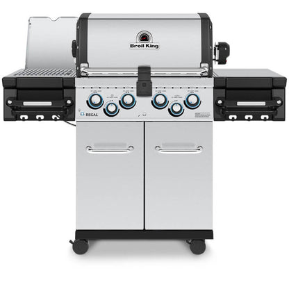 Broil King Regal S 490 PRO IR 4-Burner Freestanding Gas Grill With Rotisserie & Infrared Side Burner