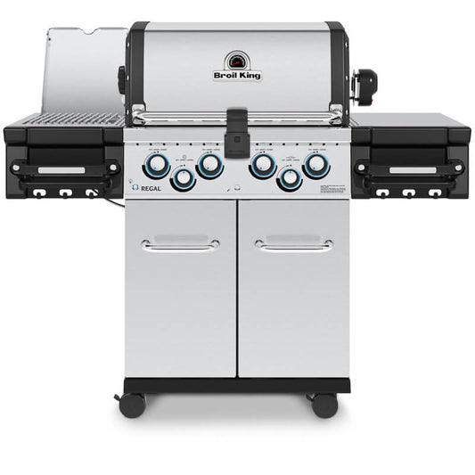 Broil King Regal S 490 PRO IR 4-Burner Freestanding Gas Grill With Rotisserie & Infrared Side Burner