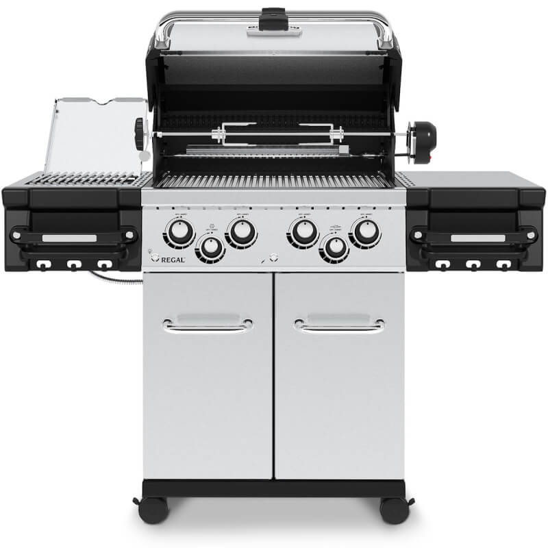 Broil King Regal S 490 PRO IR 4-Burner Freestanding Gas Grill With Rotisserie & Infrared Side Burner