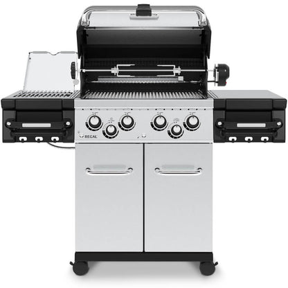 Broil King Regal S 490 PRO IR 4-Burner Freestanding Gas Grill With Rotisserie & Infrared Side Burner